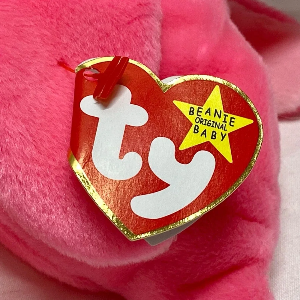 Vintage Ty Beanie Babies Pinky Flamingo Pink Bird Retired 1995 Rare See Tags MWT